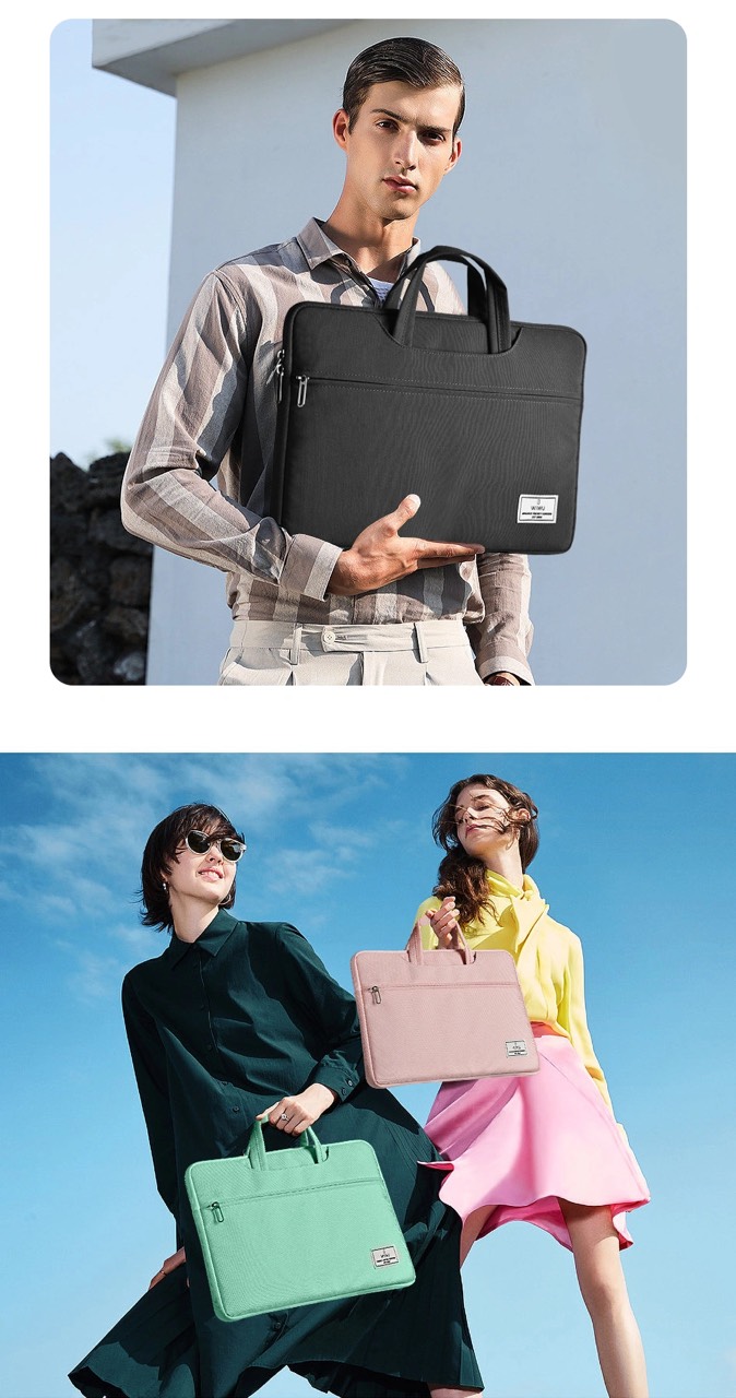 Túi Wiwu Vivi Laptop Handbag Dành Cho Laptop, Macbook Làm Bằng Vải Chống Thấm Nước, Có Ngăn Ngoài Để Phụ Kiện - Hàng chính hãng