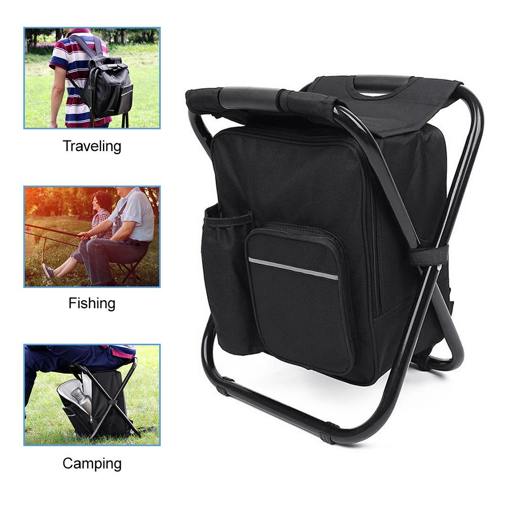 Ghế xếp balo đa năng có túi làm mát cách nhiệt