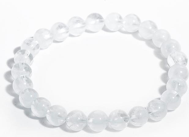Vòng tay thạch anh ưu linh trắng 7mm GCQ0701 - VietGemstones