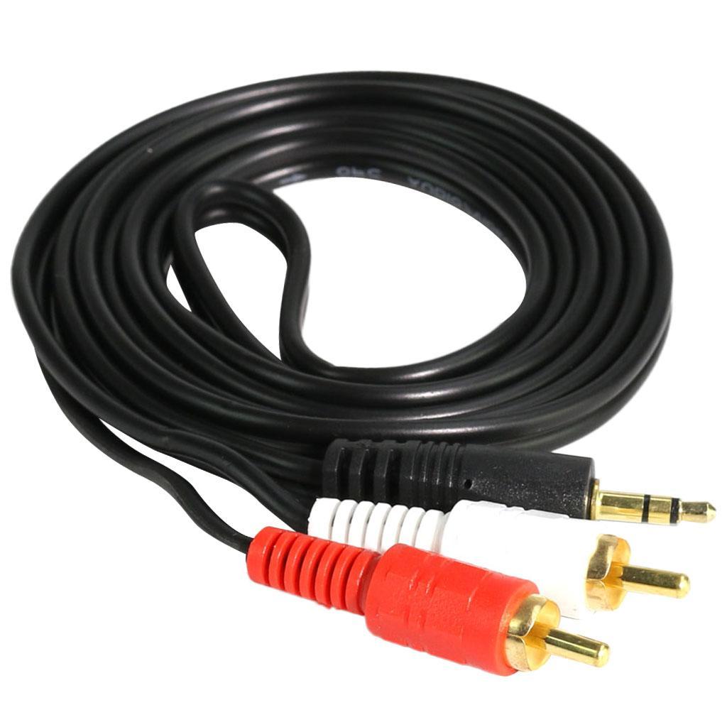 1M/3.28ft 3.5mm Stereo Male to Dual RCA Male Audio Splitter Y Adapter