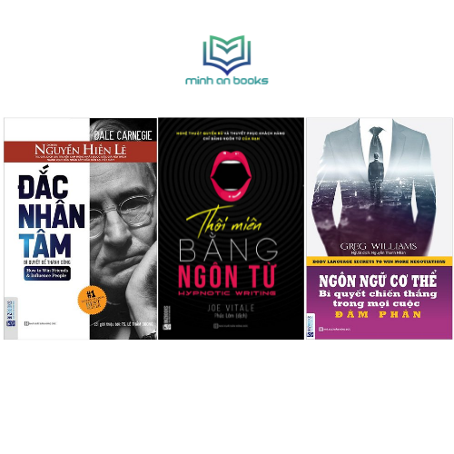 Combo Bộ 3 Cuốn Giao Tiếp Khôn Khéo: Đắc Nhân Tâm + Thôi Miên Bằng Ngôn Từ + Ngôn Ngữ Cơ Thể - MinhAnBooks