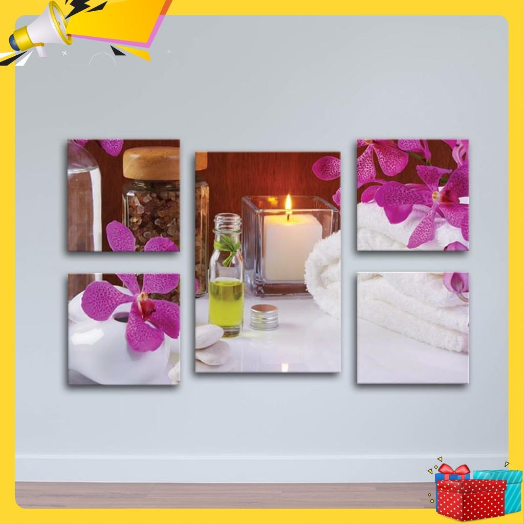 Bộ 5 tranh spa treo tường W1071