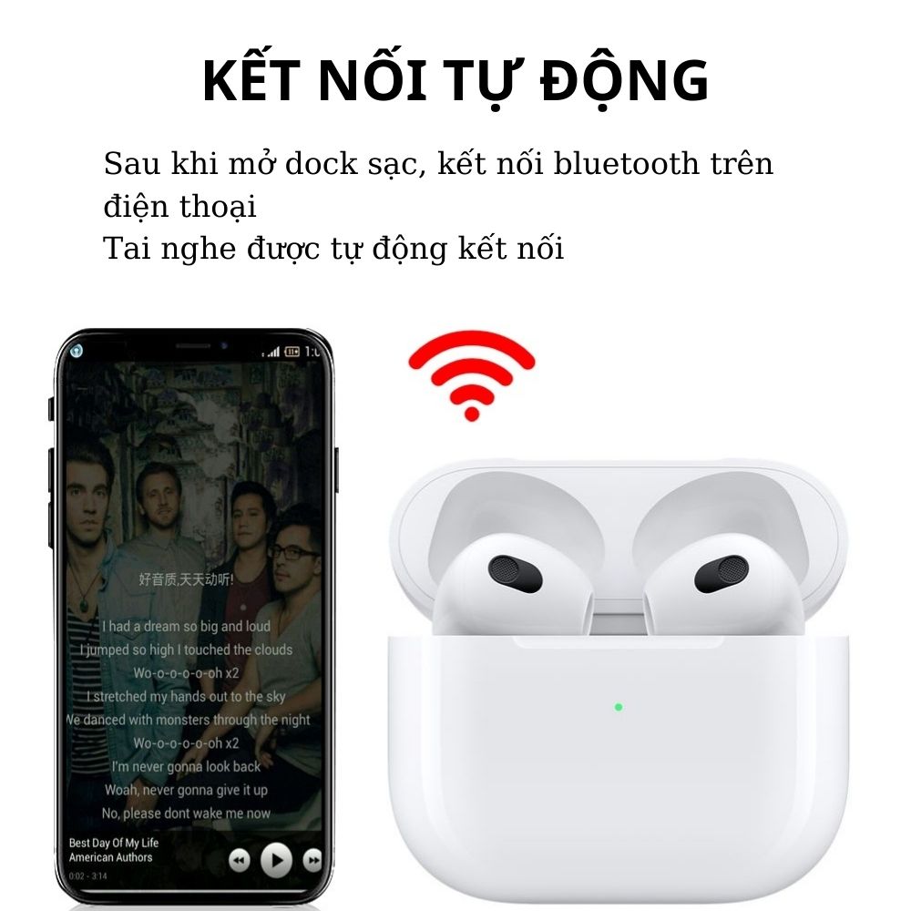 Tai nghe bluetooth không dây Pagini AP3W thiết kế trẻ trung hiện đại – Âm thanh sống động – Kết nối bluetooth ổn định - Thời gian sử dụng tới 5h – Hàng nhập khẩu