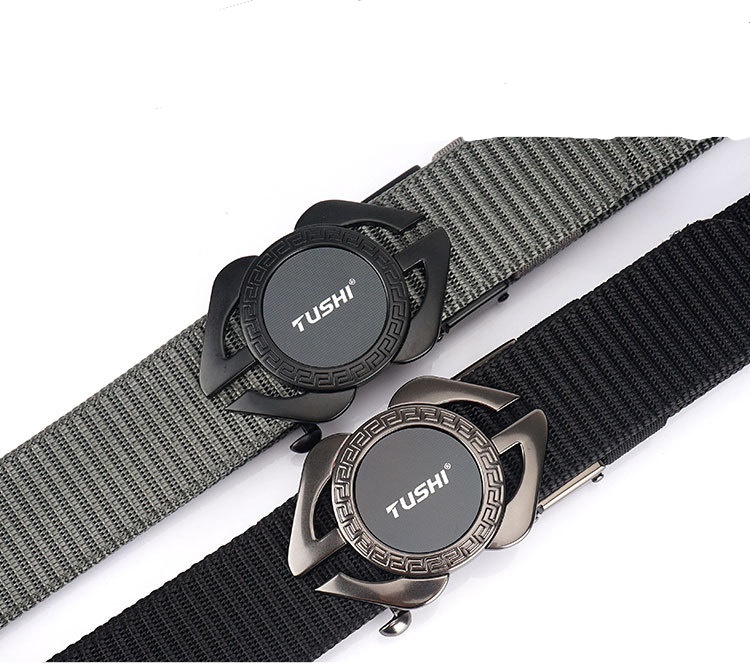 Thắt lưng lính, thắt lưng nam, thắt lưng khóa tự động vải bố mặt thép Arm-1279