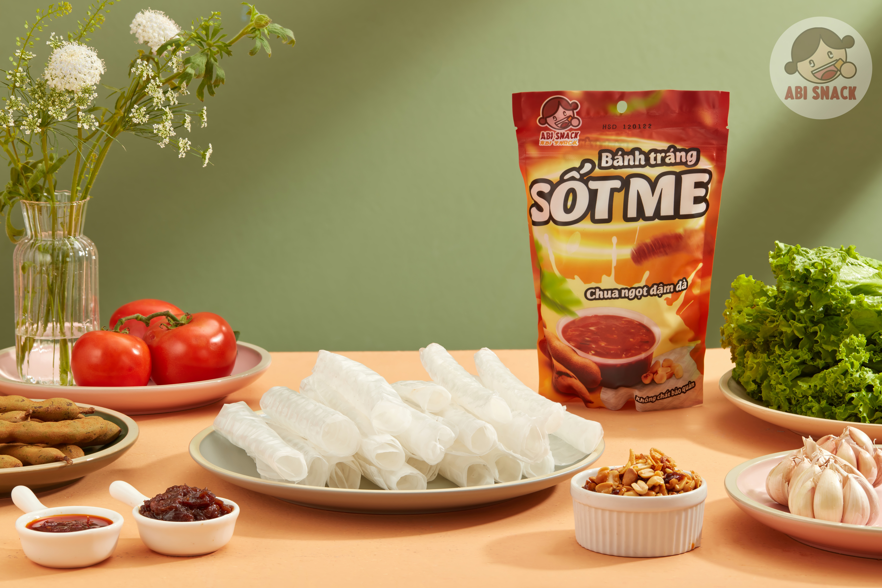 Bánh Tráng Sốt Me - Bánh Tráng Chấm Me ABI SNACK