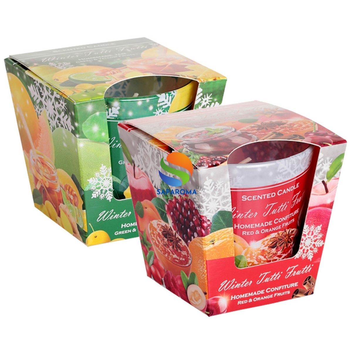 Combo 2 ly nến thơm tinh dầu Bartek Winter Tutti Frutti 115g - nho, quế, lựu, nến trang trí, thơm phòng, thư giãn, hỗ trợ khử mùi