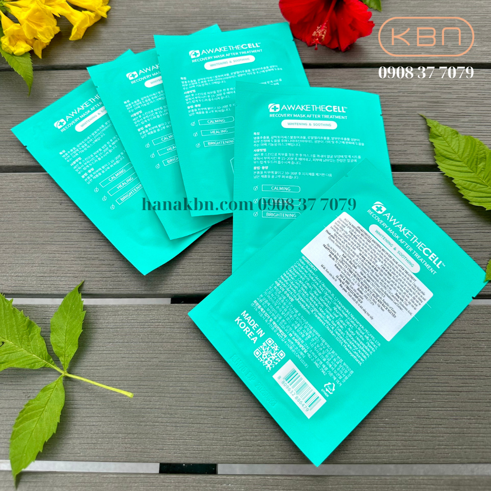 Mặt Nạ Cấp Ẩm, Làm Dịu Da, Dưỡng Trắng Da SOOTHING RECOVERY Awakethe Cell Hàn Quốc - Mặt nạ Phục Hồi