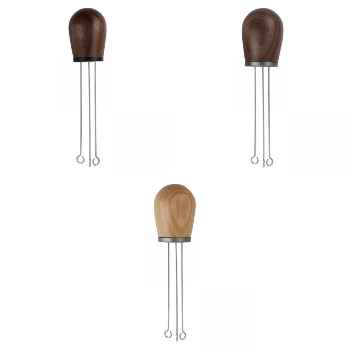 3x Stainless Steel Coffee Tamper Leveler Type Tool Titanium grey