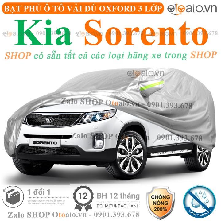 Bạt che phủ xe ô tô Kia Sorento 3 lớp cao cấp