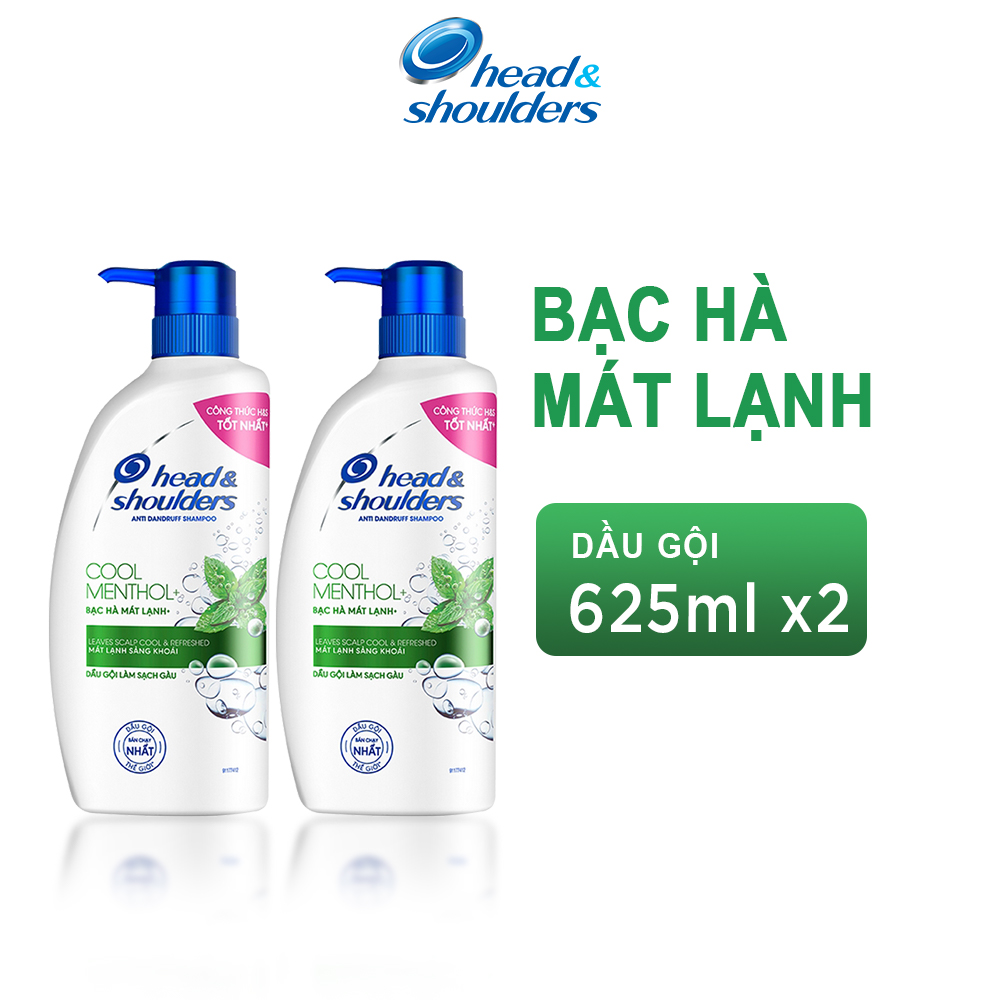 Combo 2 Dầu Gội HEAD &amp; SHOULDERS Bạc Hà Mát Rượi 625ml