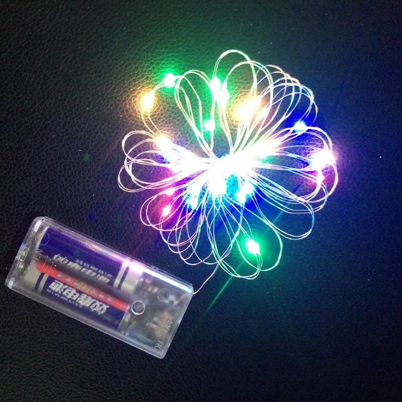 Bộ 2 Đèn led dây, đèn led trang trí dây đồng mini - mix màu
