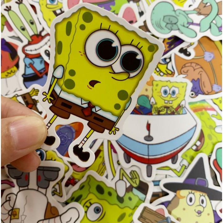 Sticker dán cao cấp SPONGEBOB Cực COOL ms#20