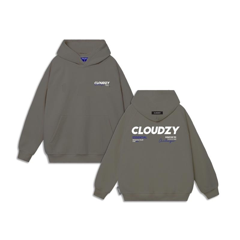 Áo hoodie local brand nam nữ unisex cặp đôi nỉ ngoại cotton form rộng có mũ xám đen dày cute zip SIGNATURELOGO V2