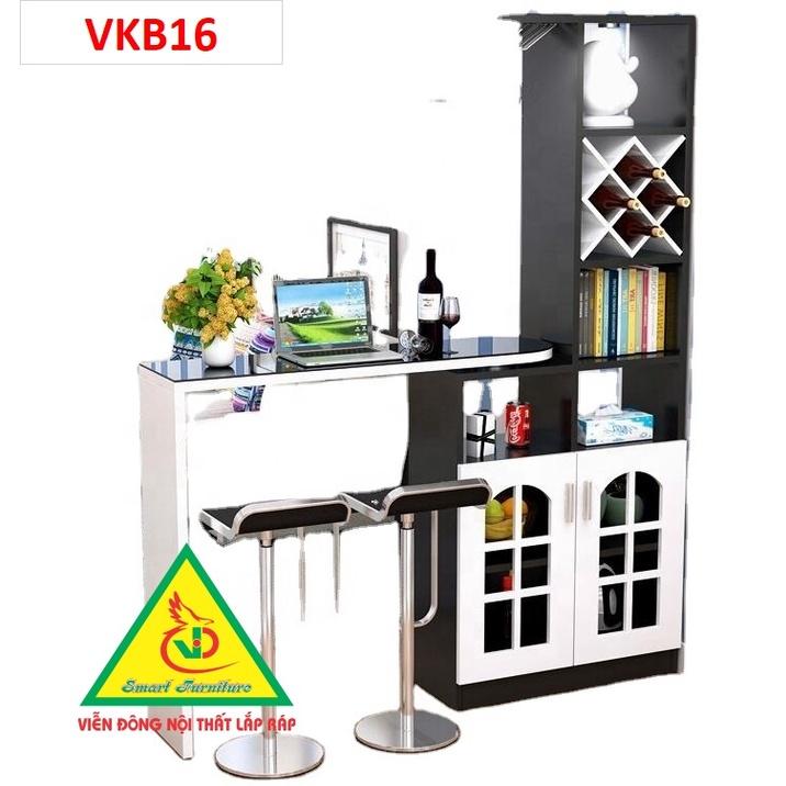 Quầy bar mini kết hợp tủ rượu VKB16 ( không kèm ghế) - Nội thất lắp ráp Viendong Adv Chọn gian hàng
