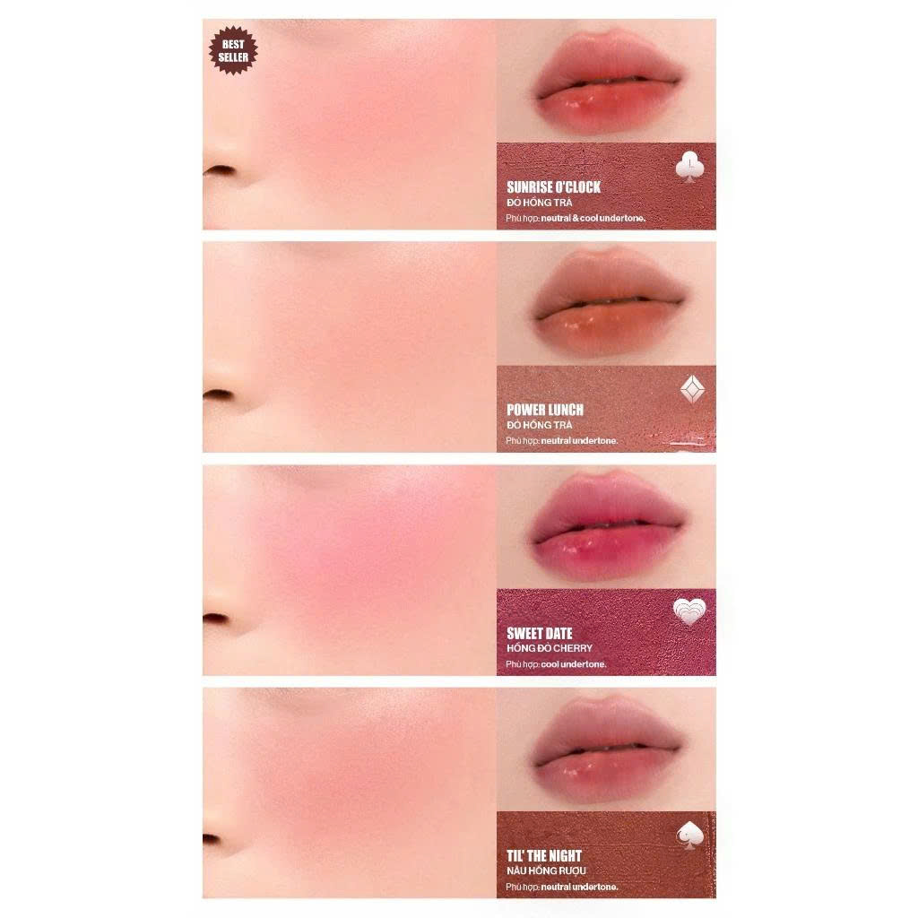 [MỚI] Má Hồng Kem Đa Năng 3-in-1 Trang Điểm Má Mắt Môi Mịn Lì Dễ Tán Bền Màu Glamrr Q Mellow Touch Lip Cheek Pot (1.8g) màu 03