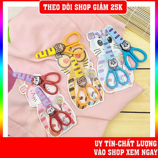 Kéo học sinh hoạt hình loại nhỏ có nắp đậy dễ thương - Nguyễn Thùy Store