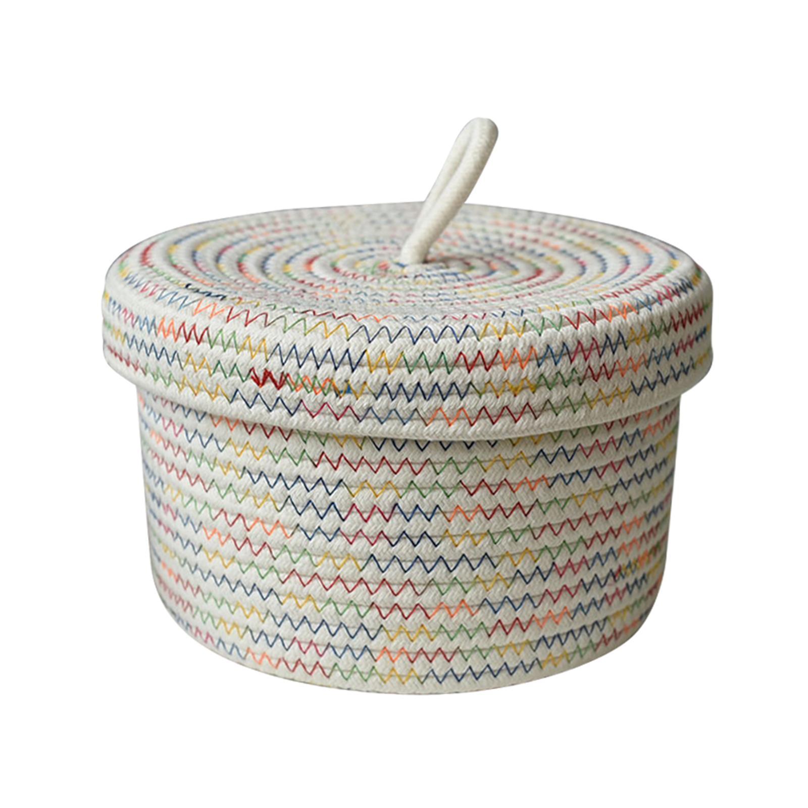 Storage Basket Bins, Shelf Baskets with Lids Organizing Gifts Toys Jewelry