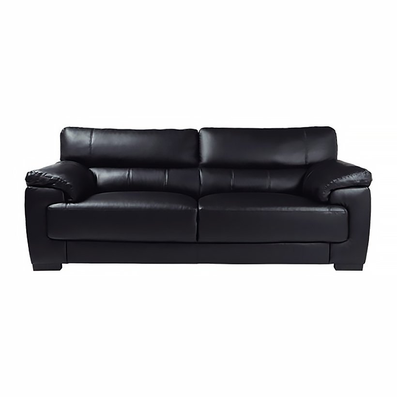 Sofa Da 3 chỗ Juno Miller/L 220 x 92 x 98 cm (Đen)