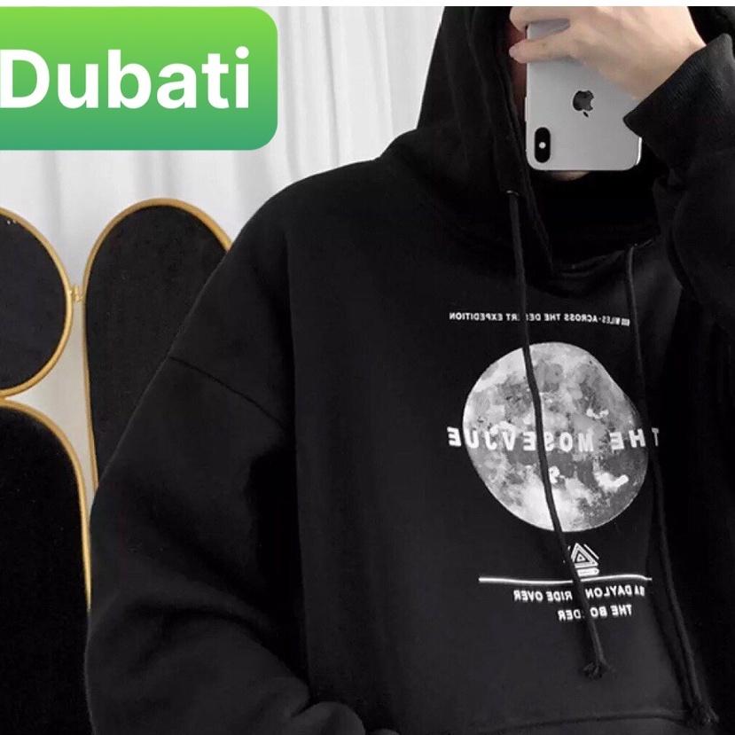 ÁO KHOÁC NỈ - ÁO KHOÁC HOODIE NAM NỮ MẶT TRĂNG TRÒN CHẤT NỈ DÀY TAY DÀI FROM RỘNG UNISEX- DUBATI FASHION