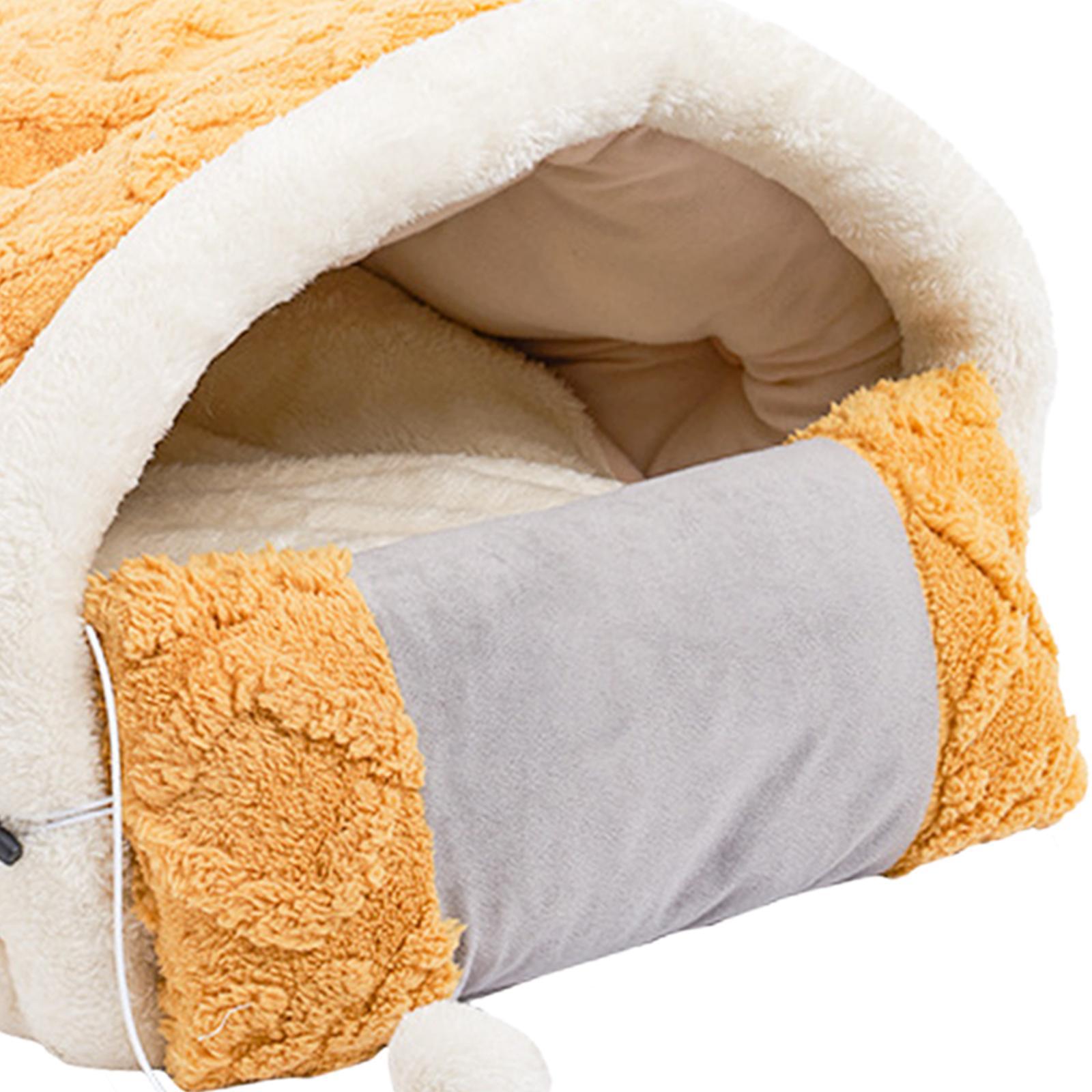Cave Pet Dog Bed with Interactive Toy Ball Puppy Cat Warm House