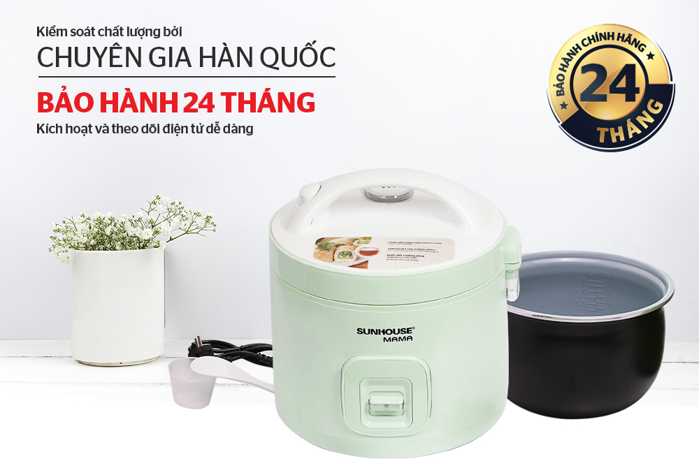 Nồi Cơm Điện Nắp Gài Sunhouse MaMa SHD8665B (1.8 Lít) - Hàng Chính Hãng