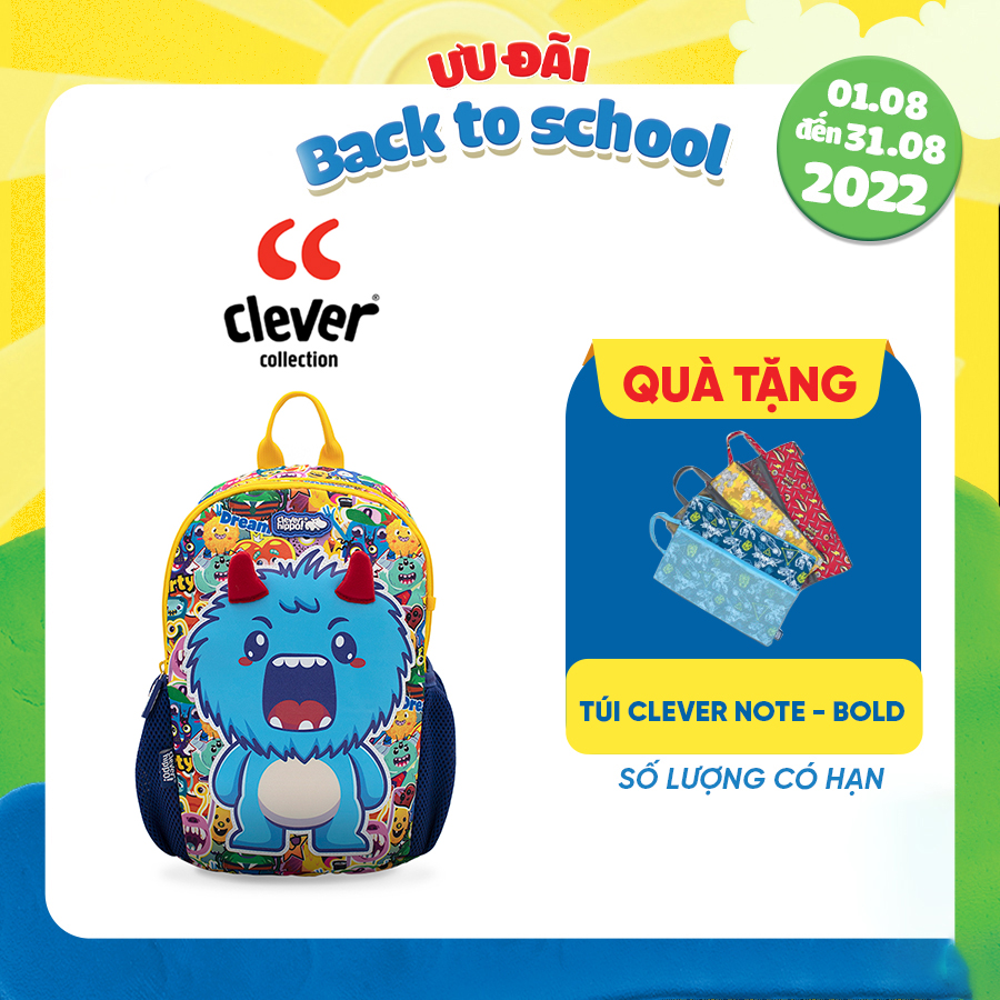 Ba Lô CLEVER HIPPO Mini - Little Monster Vàng BM4107/YELLOW