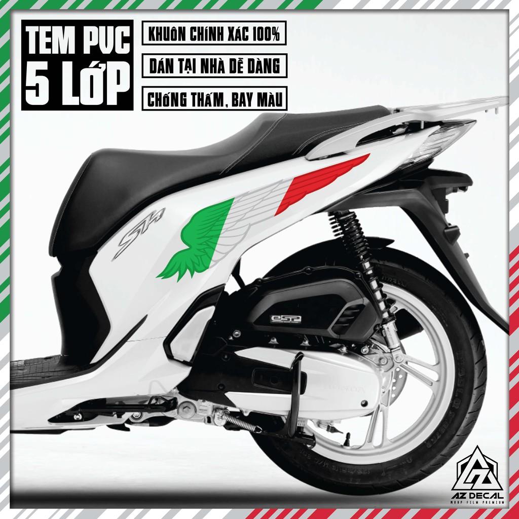 Tem Xe SH Italia Wings | SH12 | Chất Liệu Decal Chống Bay Màu, Chống Nước, Dán Xe 2017 - 2021 - Trắng,2020 - 2021