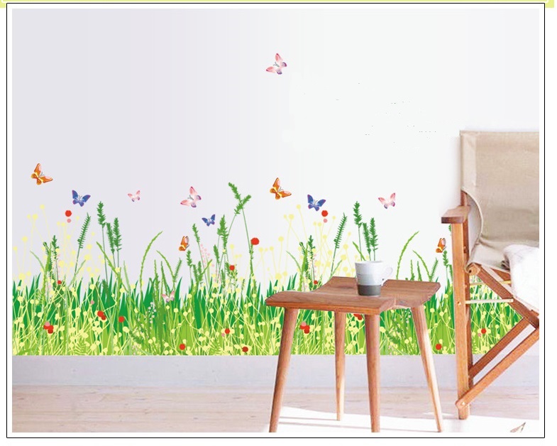 Decal dán chân tường Hoa liti AmyShop DCT002 - 2 bộ