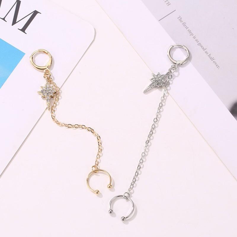 Bông Tai Dáng Dài Đính Đá Xinh Xắn Dành Cho Nữ