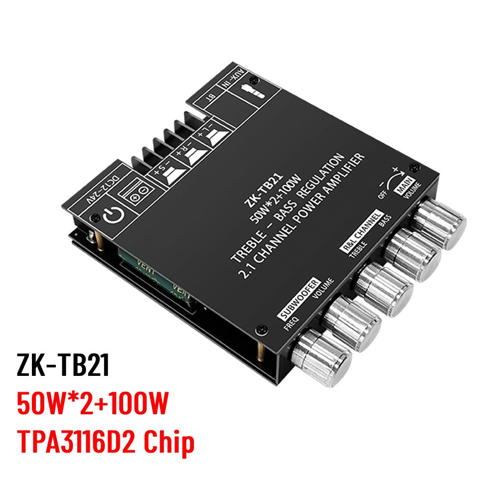 ZK-MT21 Bluetooth 5.0 Bộ khuếch đại công suất SubwoDofer Digital Power Audio Audio Stereo Module cho nhà hát tại nhà Màu sắc: ZK-TB21-02