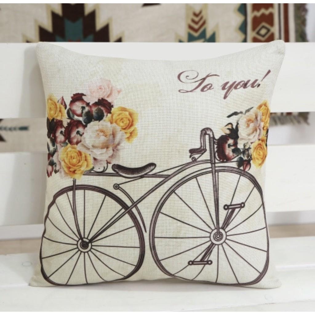 Gối Tựa Sofa,Gối Trang Trí Cánh Bướm Mùa Xuân Vải Bố Dày Dặn