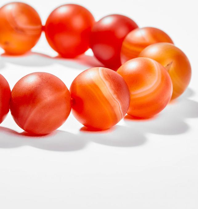 Vòng Tay Phong Thủy Nam Đá Mã Não Đỏ Nhám Phối Charm Cầu Đính Đá Mệnh Hỏa, Thổ Ngọc Quý Gemstones