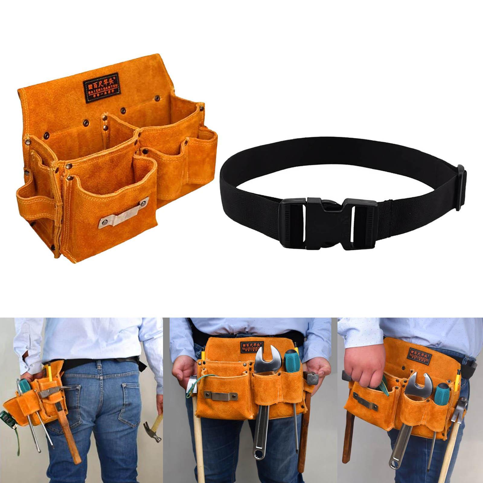 Thick Oxford Waist Belt Pouch Belt Carpenter Electrician Tool MultiPocket