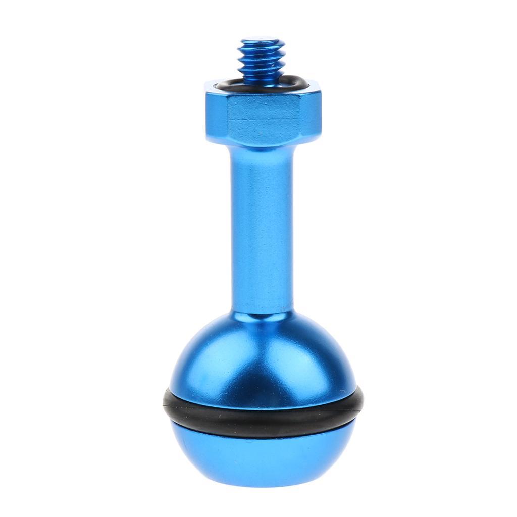 5 Pieces CNC Aluminum Alloy Diving Ball Head Mount Bracket For GoPro 6/5/4/3 , Blue & Black