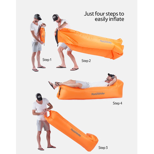 [CHÍNH HÃNG] Sofa Nằm Du Lịch, Sofa Đi Biển NatureHike NH18S030-L, Làm Đầy Hơi Nhanh, Chống Rách.