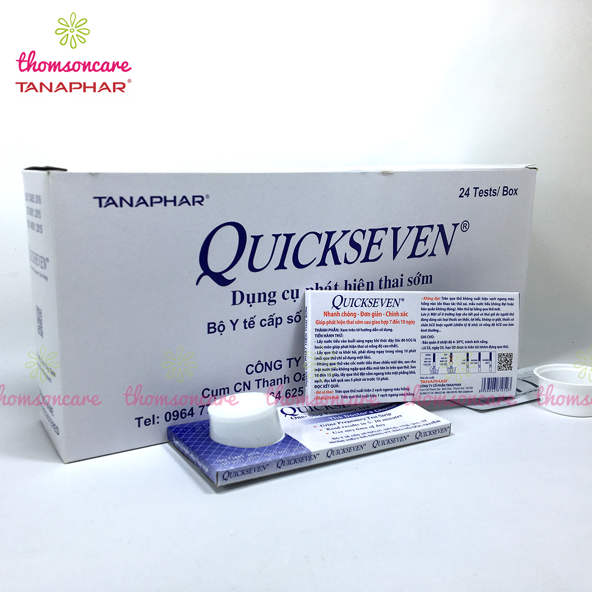 Hộp 24 que thử thai Quickseven - Test nhanh, chính xác - Giao hàng kín đáo, luôn che tên