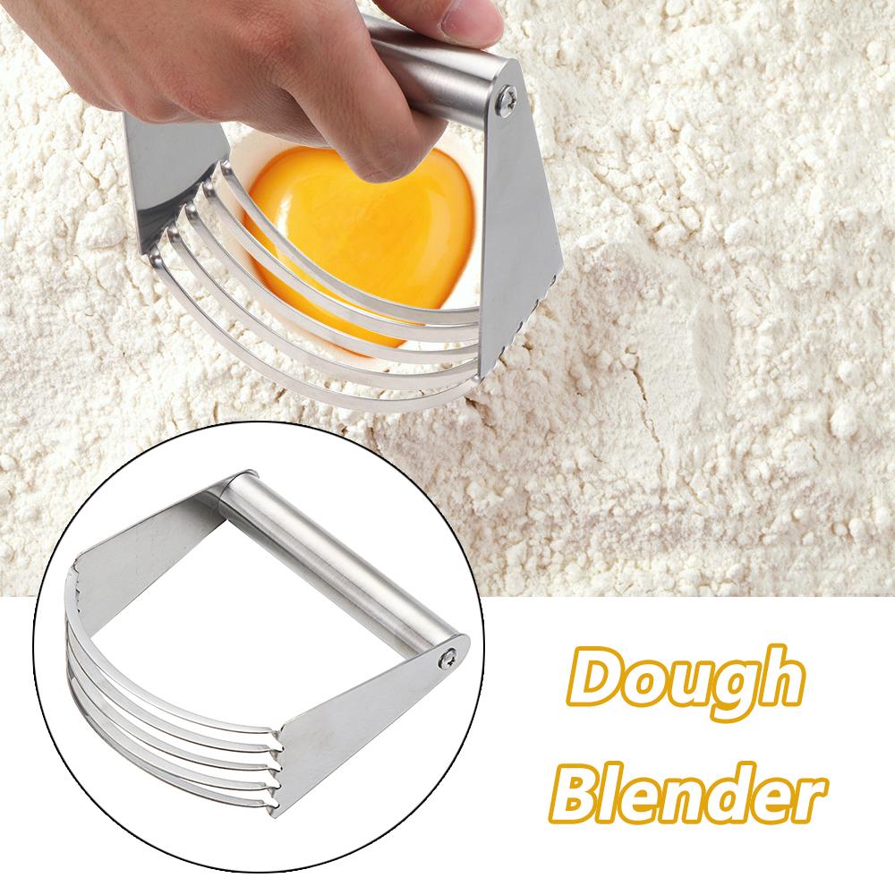 Lontime Stainless Steel Handle Dough Blender Whisk Eggs Mixer Tool Bakeware