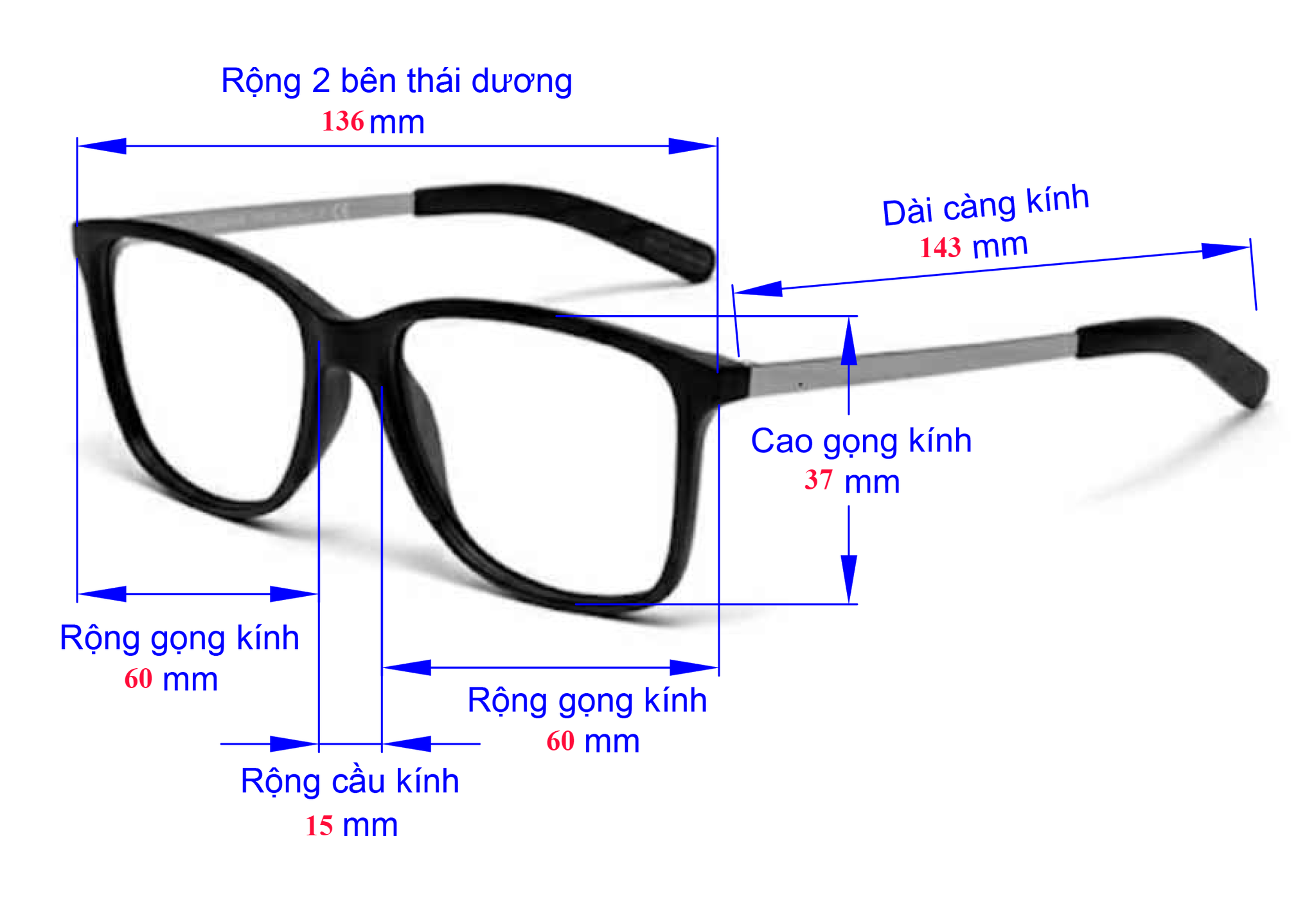 Gọng kính cận dáng vuông nhựa dẻo,  gọng kính cận nam nữ - Kính mắt Pro