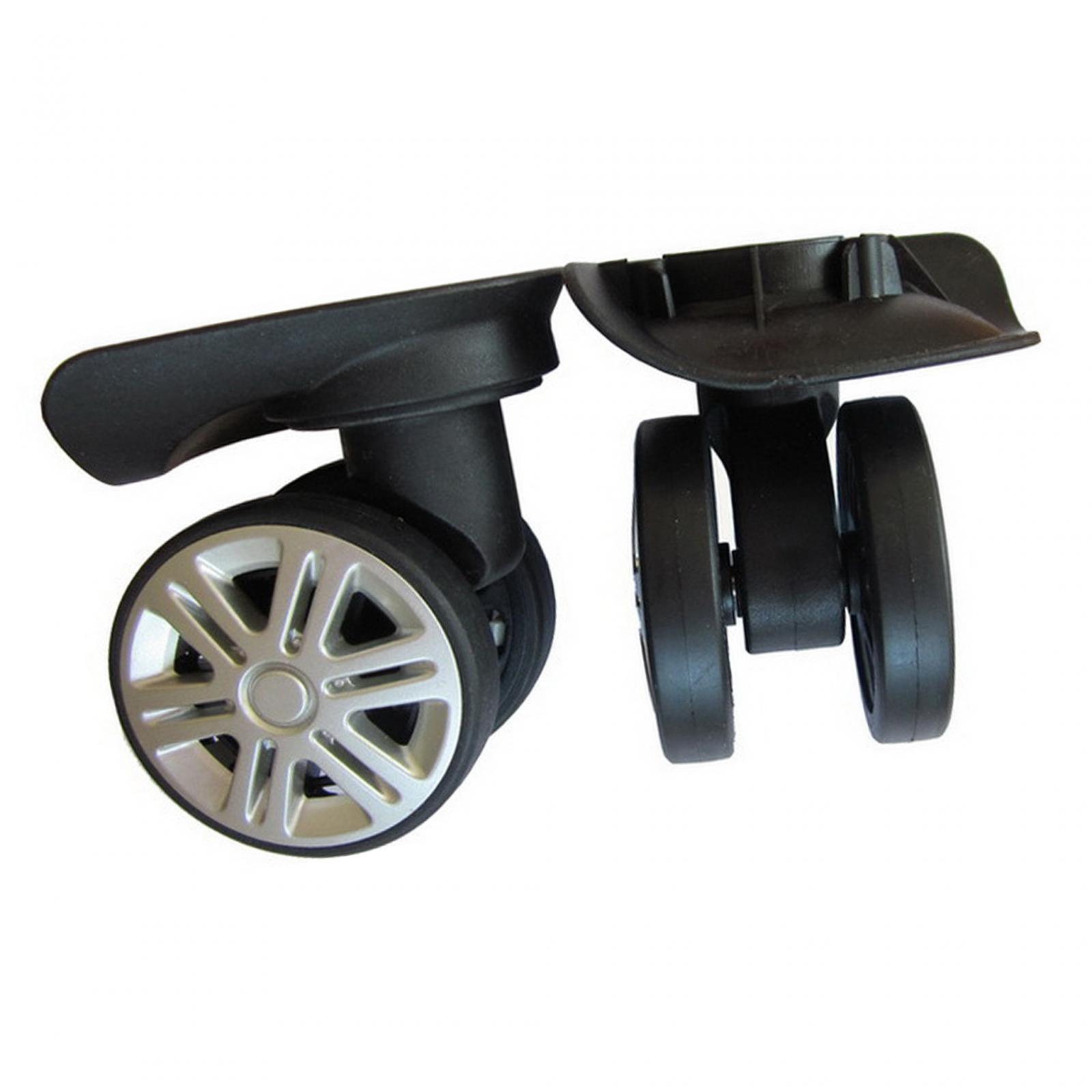 2 Pieces Suitcase Wheels Luggage Suitcase Casters Double Row Wheel Quiet Replacement Luggage Suitcase Wheels for Bags Luggage Box Repair
