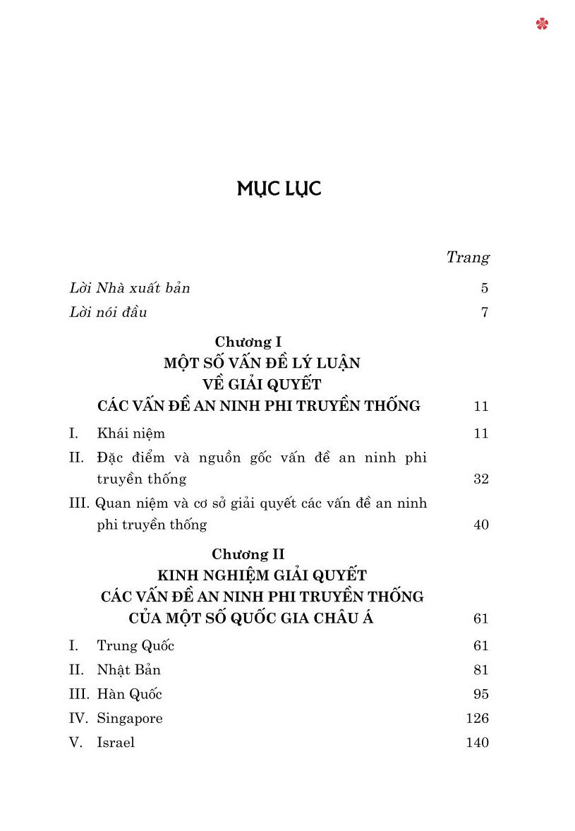 Kinh nghiệm giải quyết các vấn đề an ninh phi truyền thống trên thế giới và gợi mở đối với Việt Nam (bản in 2024)