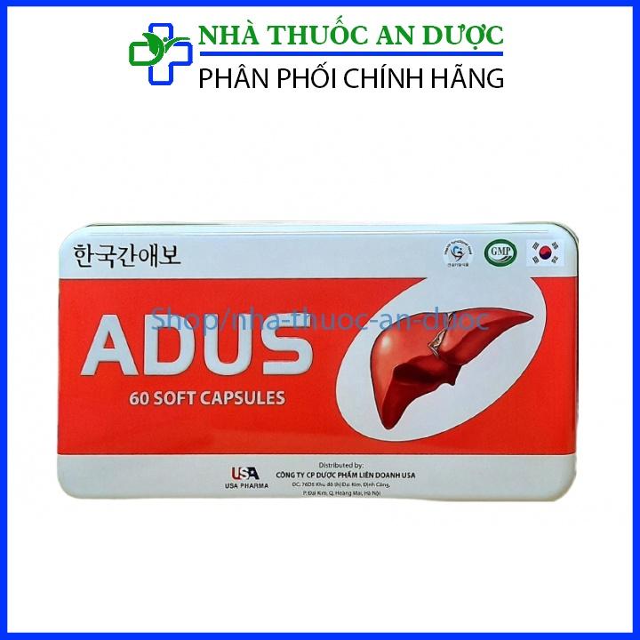 Viên uống giải độc mát gan ADUS tăng cường chức năng gan giảm nẩm ngứa mụn nhọt Hộp sắt 60 viên