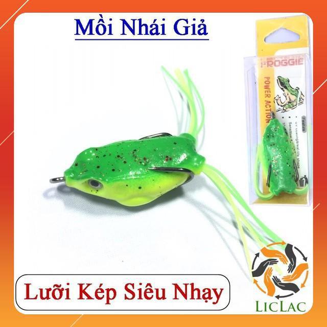 Mồi Nhái Giả Lưỡi Kép câu cá lóc, cá mú kiểu Lure - Mồi nhái giả Siêu Nhạy GIÁ RẺ ( rẻ vô địch ) docaucagiangnam