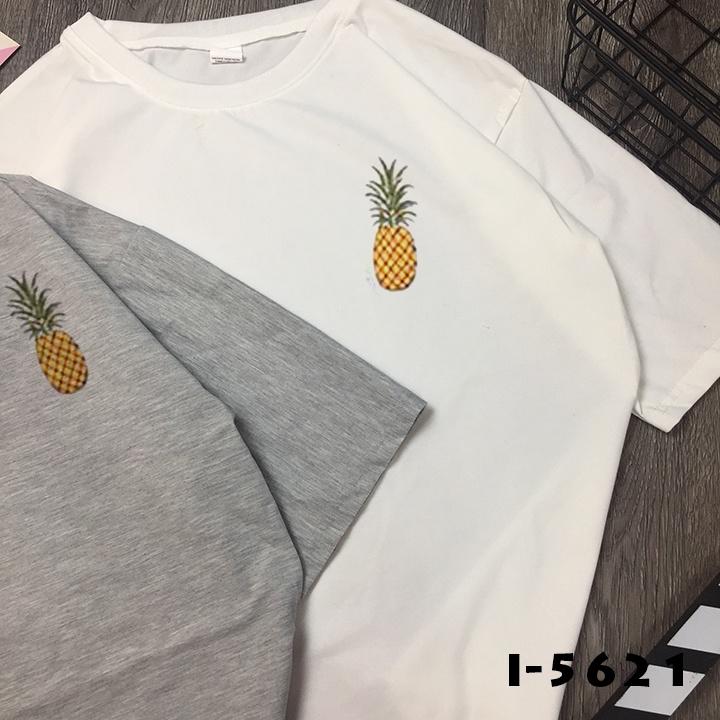 Áo Thun Nữ Tay Lỡ Unisex Logo Trái Thơm