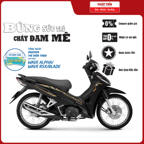 Xe Máy Honda Wave Alpha 110cc  Phiên Bản Phanh Cơ Vành Nan Hoa  Lazadavn