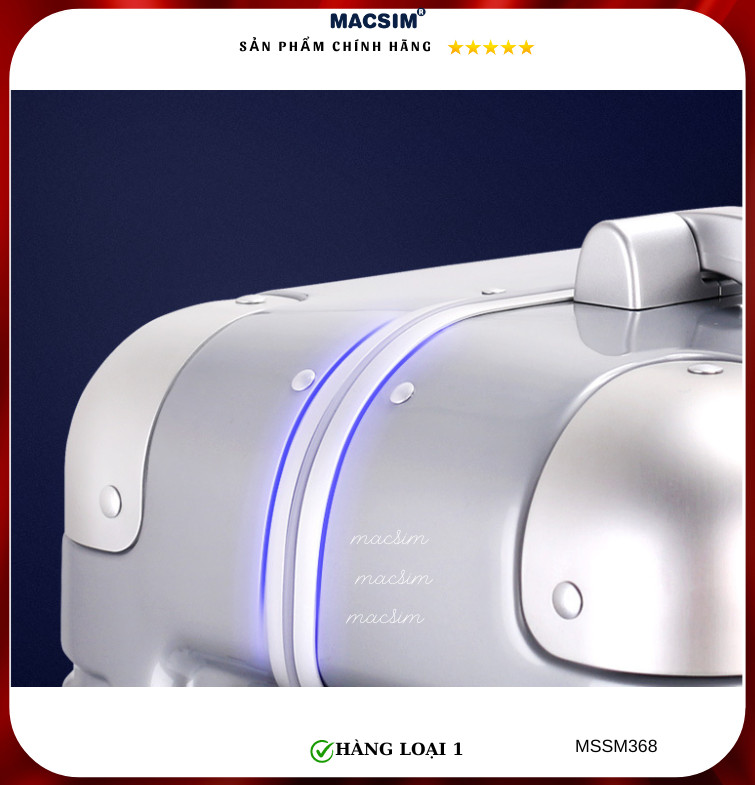 Vali cao cấp Macsim Smooire MSSM368cỡ 20 inch màu bạc - Hàng loại 1