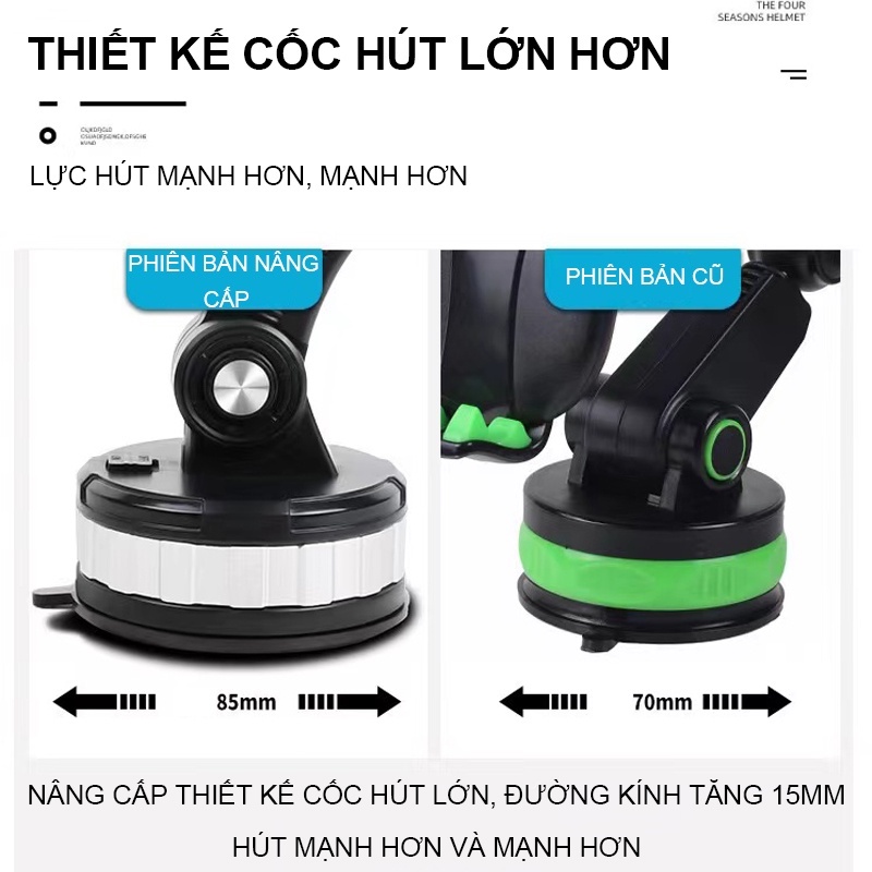 Giá Đỡ, Kẹp Điện Thoại Trên Ô Tô, Cốc Hút Bảng Taplo, Kính Xe Hơi Chắc Chắn, Điều Hướng Nhiều Góc Xoay 360 Độ Linh Hoạt