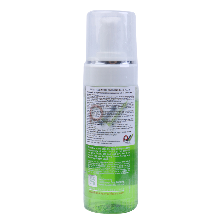 Sữa Rửa Mặt Tạo Bọt Neem Ngừa Mụn Trứng Cá Himalaya Herbals