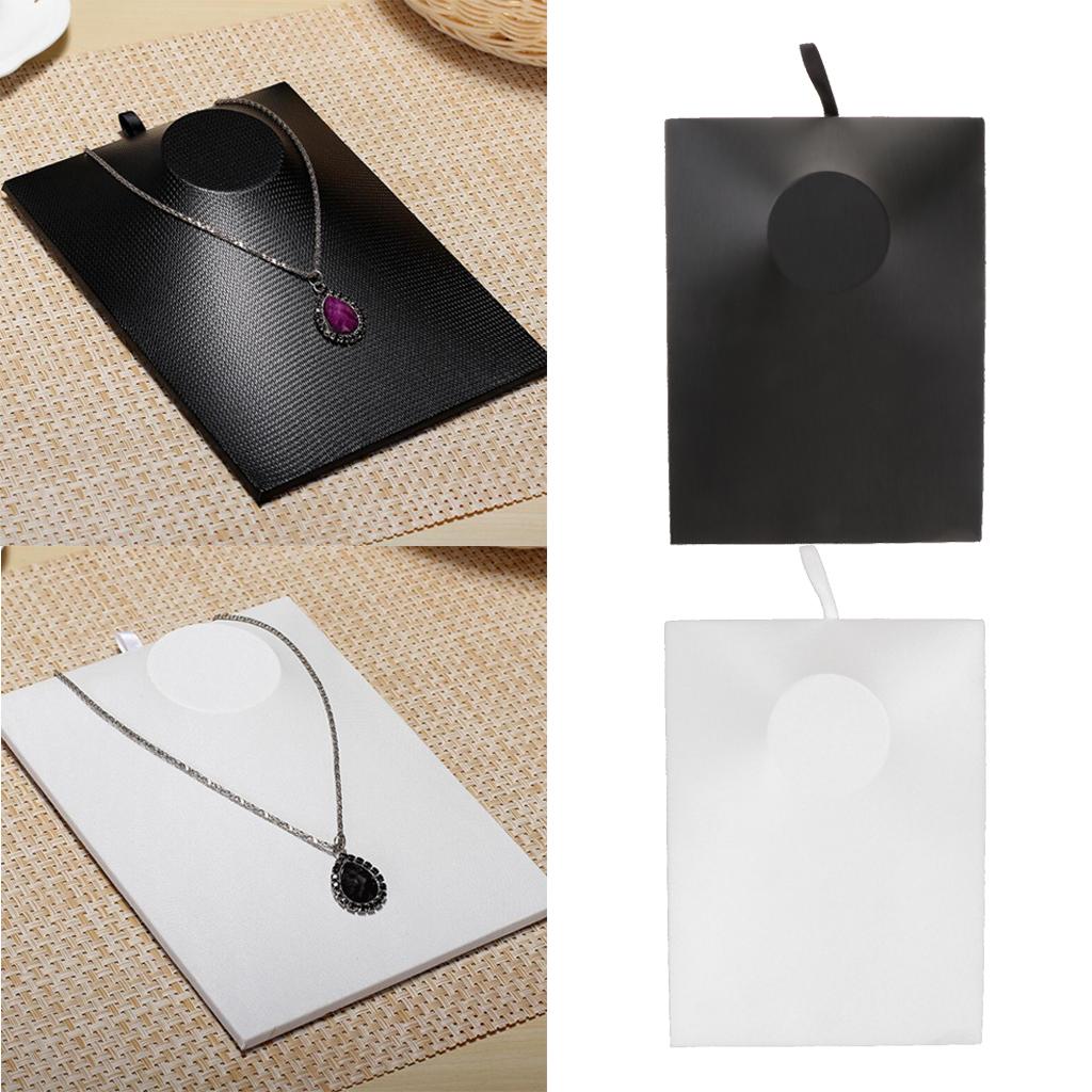 PU Leather Jewelry Necklace Display Mannequin Holder Stand Storage