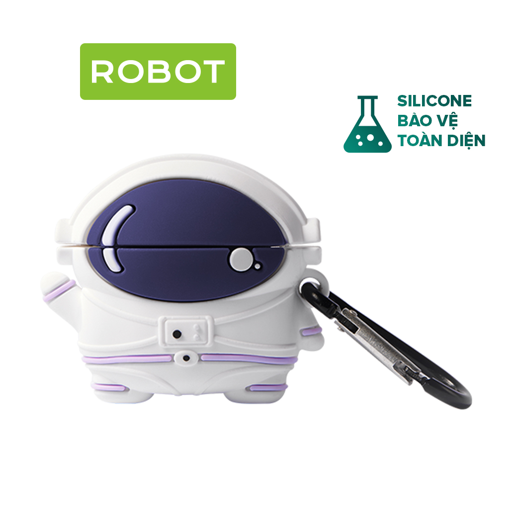Ốp Tai Nghe ROBOT Airbuds T50S Case Chất liệu Vỏ silicon Hình dáng dễ thương - HÀNG CHÍNH HÃNG
