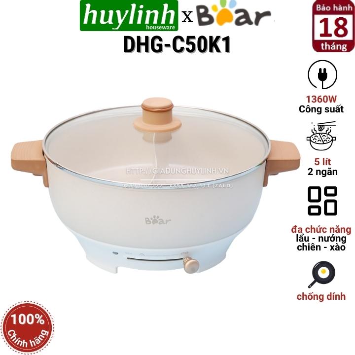 Nồi Lẩu Điện Uyên Ương Bear DHG-C50K1 - Hàng Chính Hãng